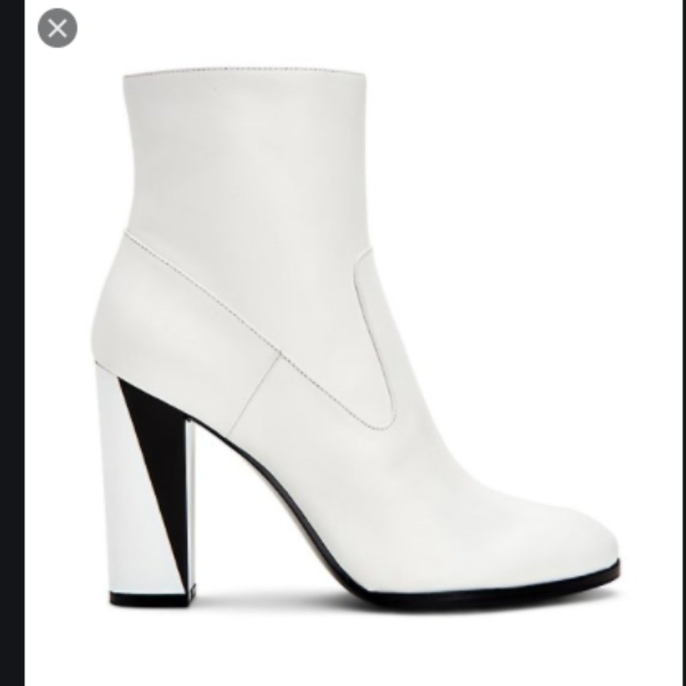 Calvin Klein Canela White Leather Bootie